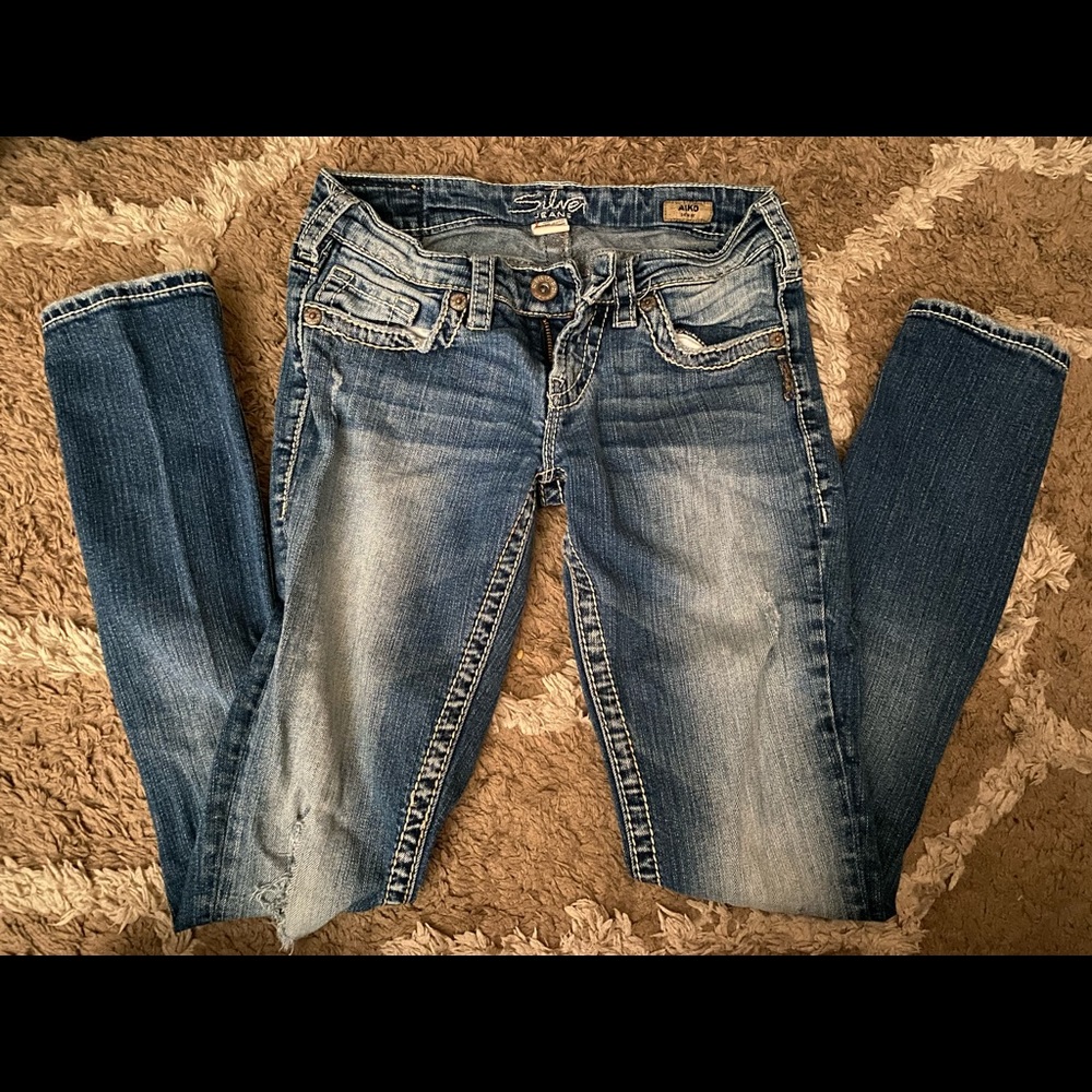 Silver Aiko skinny jeans